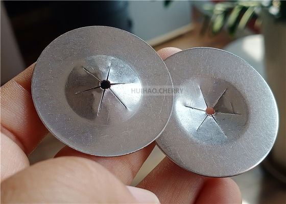 1-1/2 "38 মিমি গোলাকার সমতল স্ব-লকিং ওয়াশার স্টেইনলেস স্টীল 304 12 গজ তাপ নিরোধক পিনগুলি বন্ধ করার জন্য