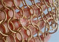 রুম পার্টিশনের জন্য সোনার রঙের চেইনমেল মেশ ফ্যাব্রিক 1.5x15 মিমি