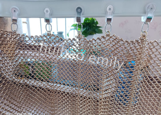1রেস্তোরাঁর সজ্জা জন্য.2mm ওয়্যার অ্যালুমিনিয়াম ধাতু জাল drapery