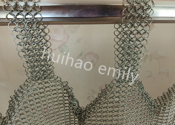 0.8x7মিমি ঢালাই করা মেটাল রিং জাল পর্দা অভ্যন্তরীণ সজ্জার জন্য
