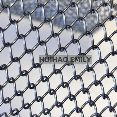 0.8mmx8mm অ্যালুমিনিয়াম খাদ ধাতু কয়েল ড্রেপারি নমনীয় ধাতু জাল পর্দা