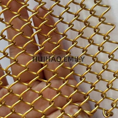 0.8mmx8mm অ্যালুমিনিয়াম খাদ ধাতু কয়েল ড্রেপারি নমনীয় ধাতু জাল পর্দা