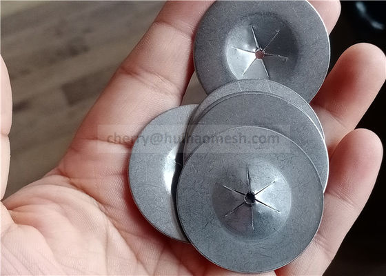গ্যালভানাইজড স্টিল 2.5" স্কোয়ার সেলফ লকিং ওয়াশার 63.5 মিমি ইনসুলেশন পিন বেঁধে রাখতে ব্যবহৃত