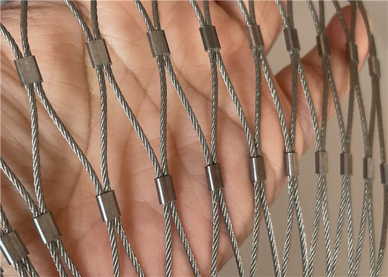 নমনীয় এবং টেকসই স্টেইনলেস স্টীল তারের জাল বেড়া রেলিং ইনফিল নেটের জন্য