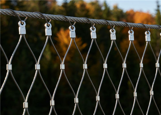 3.0 মিমি স্টেইনলেস স্টিল রোপ জাল বেড়া ফল প্রতিরোধক জাল যা গার্ডরেলের পূরণের জন্য ব্যবহৃত হয়