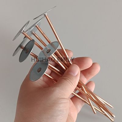 গ্যালভানাইজড ইস্পাত কাপ হেড ইনসুলেশন পিনগুলি ডাক্ট কাজের শীট মেটালে ঝালাই করা হয়