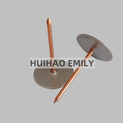 50 মিমি গ্যালভানাইজড স্টিল কাপ হেড ওয়েল্ড পিন, যা তৈরি করা অংশে ইনসুলেশন সুরক্ষিত করতে ব্যবহৃত হয়