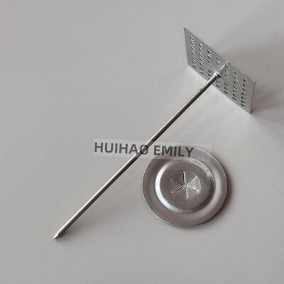 50 মিমি ছিদ্রযুক্ত বেস রক উল ফিক্সিং ইনসুলেশন পিন ডোম ক্যাপ ওয়াশার সহ