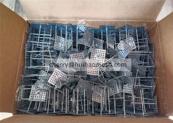 গ্যালভানাইজড স্টিল 2 ইঞ্চি মেটাল ইনসুলেশন হ্যাঙ্গারগুলি ছিদ্রযুক্ত বেসের সাথে