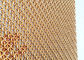 Crimped তারের শোভাকর স্টেইনলেস স্টীল বোনা মেষ সোনার রঙ 5mm মোড়ানো পিচ