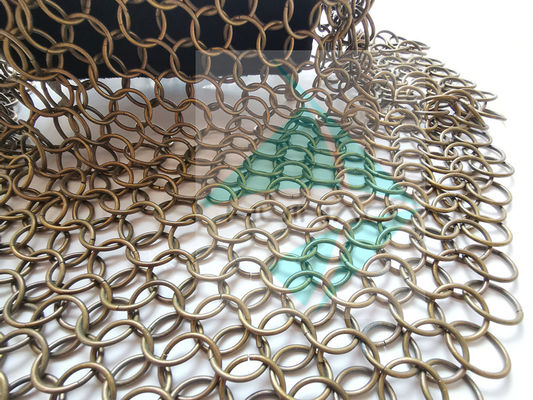 2 মিমি 20 মিমি মেটাল রিং জাল পার্টিশন পর্দা drapery প্রসাধন