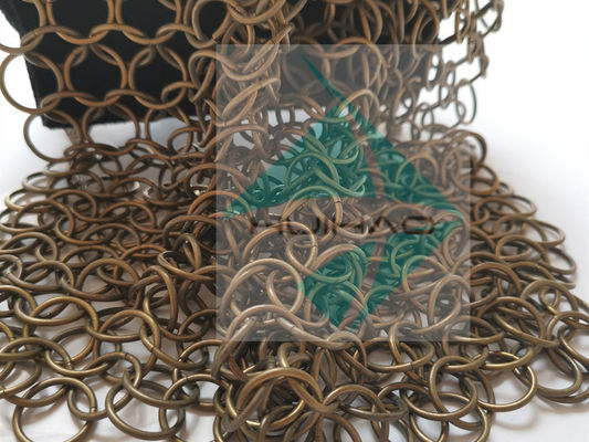 2 মিমি 20 মিমি মেটাল রিং জাল পার্টিশন পর্দা drapery প্রসাধন