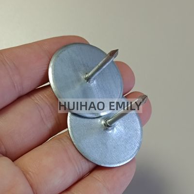 গ্যালভানাইজড ইস্পাত কাপ হেড ইনসুলেশন পিনগুলি ডাক্ট কাজের শীট মেটালে ঝালাই করা হয়