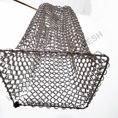সজ্জা সম্মুখ প্রাচীর জন্য সিলভার রঙ ঝালাই 1.2 মিমি রিং জাল ফ্যাব্রিক
