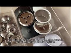 আকার এবং উপাদান হুইহাও থেকে তৈরি স্বয়ং-লকিং ওয়াশার বা স্ব-লকিং ক্যাপ কাস্টমাইজযোগ্য